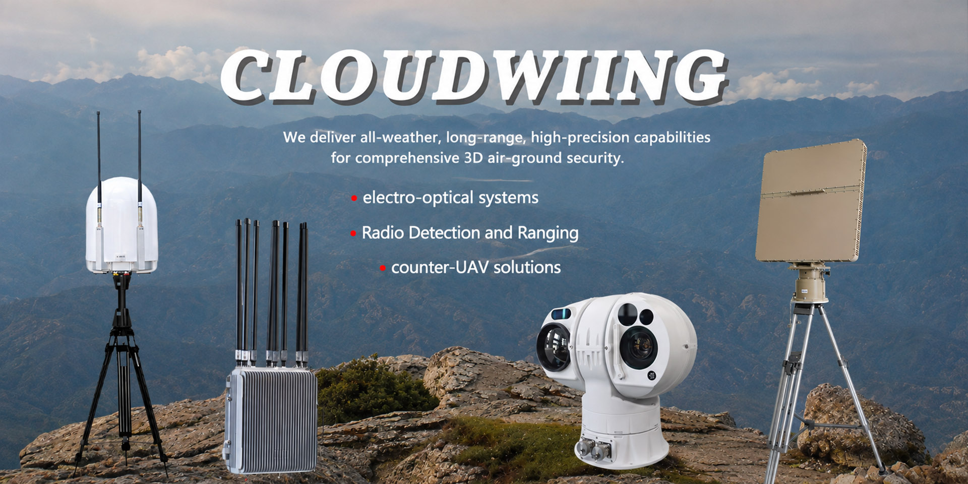 CloudWing Defense electro-optical, radar and counter-UAV systems