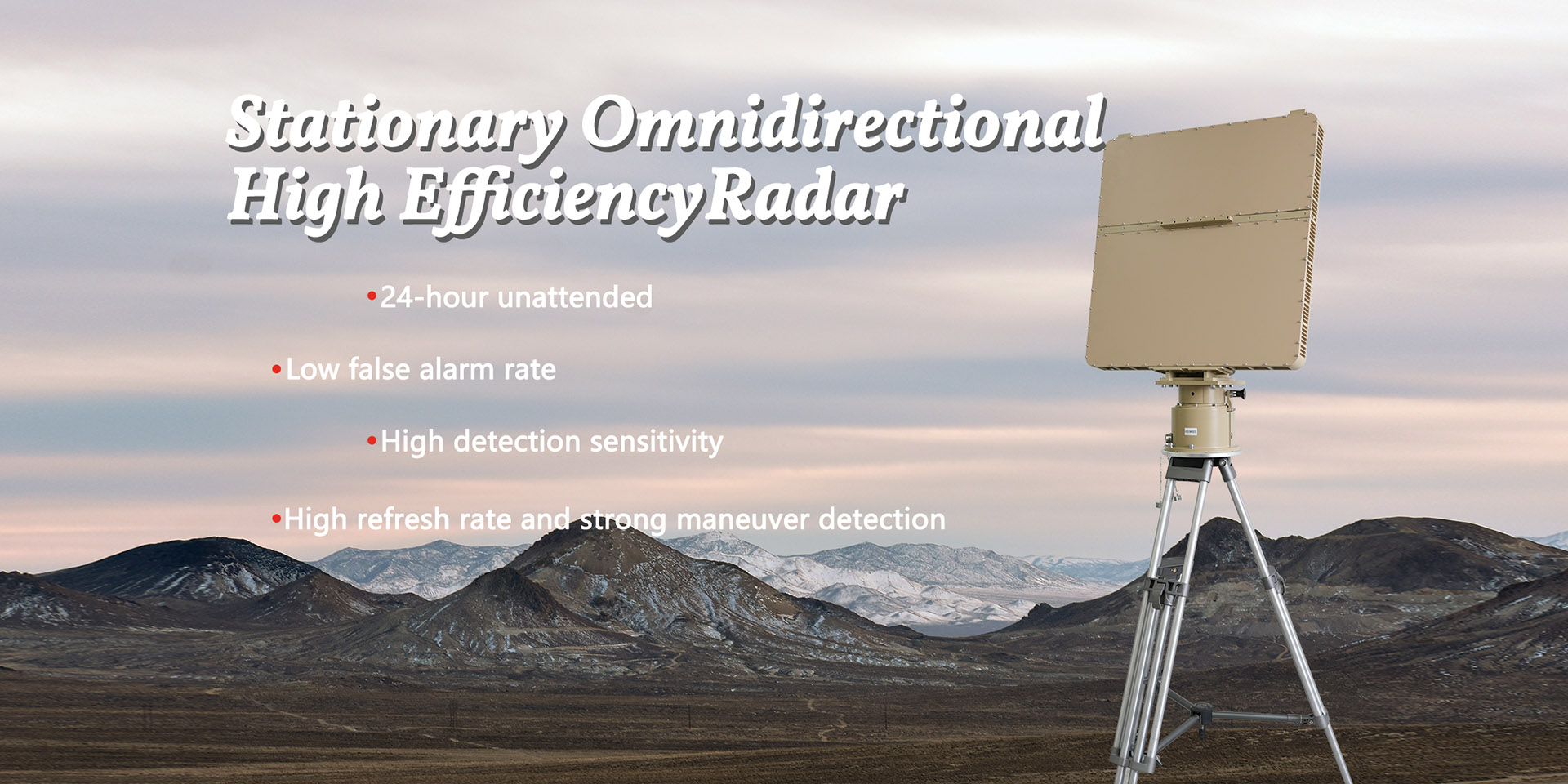 CloudWing Defense stationary omnidirectional high efficiency radar