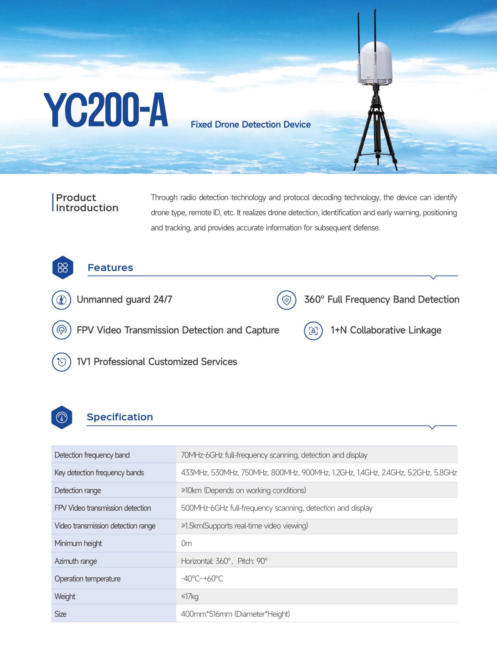 Yc200 A Fixed Drone Detection Device 1