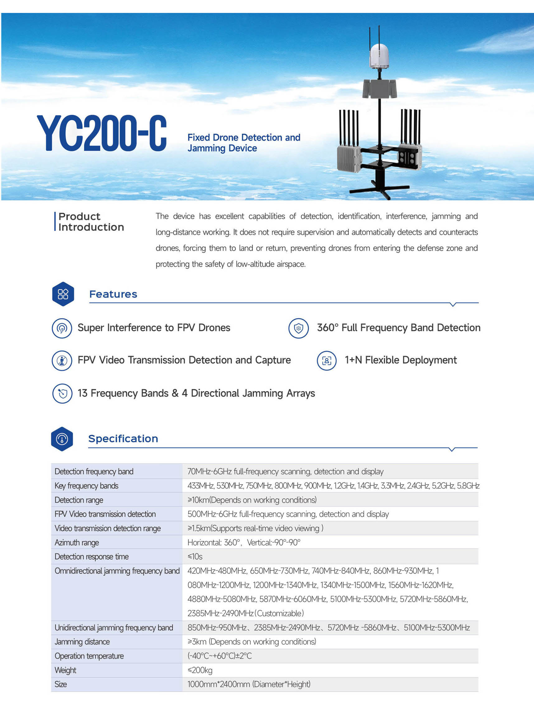 Yc200 C Fixed Drone Detection And Jamming Dev 1