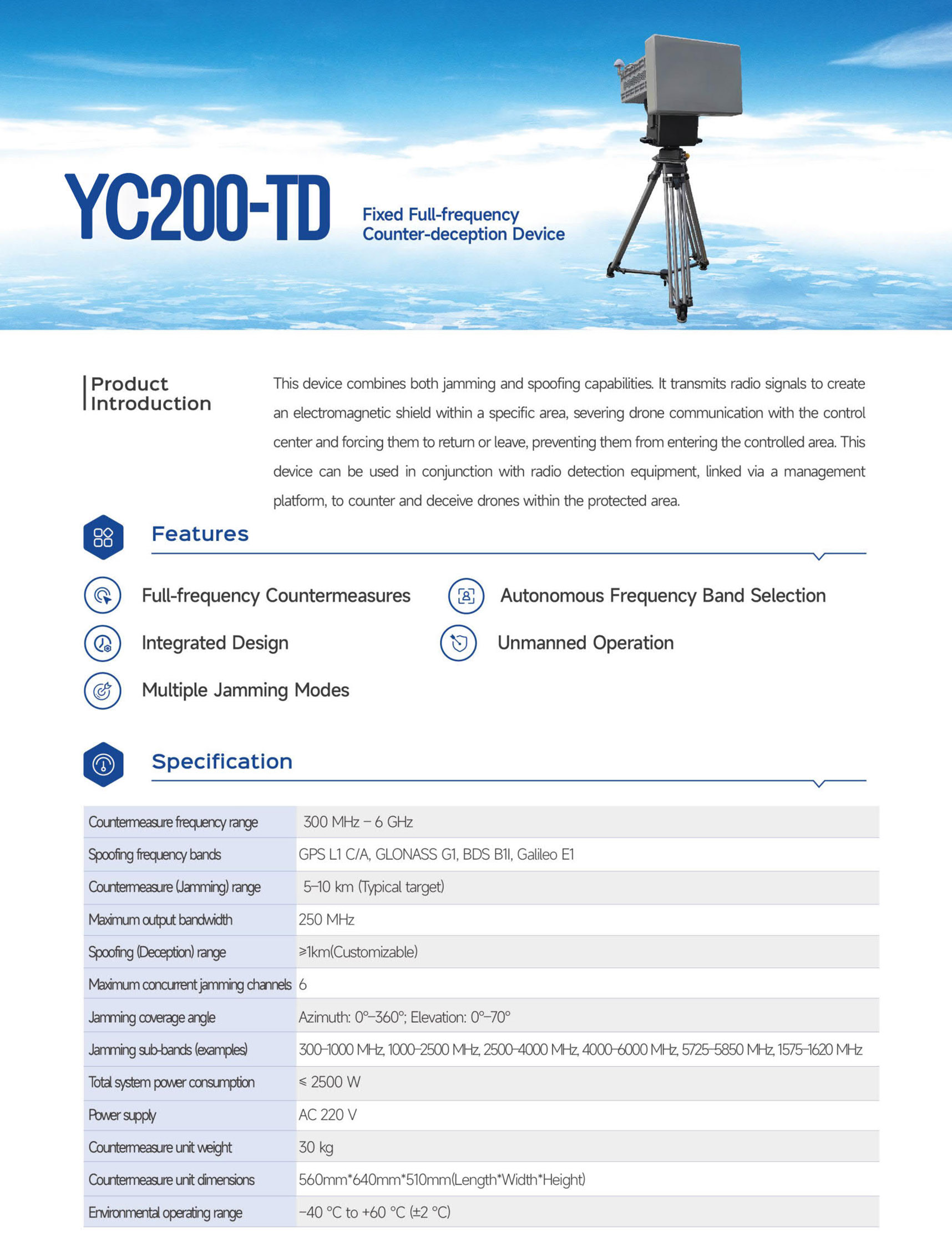 Yc200 Td Fixed Full Band Counter Deception De 1