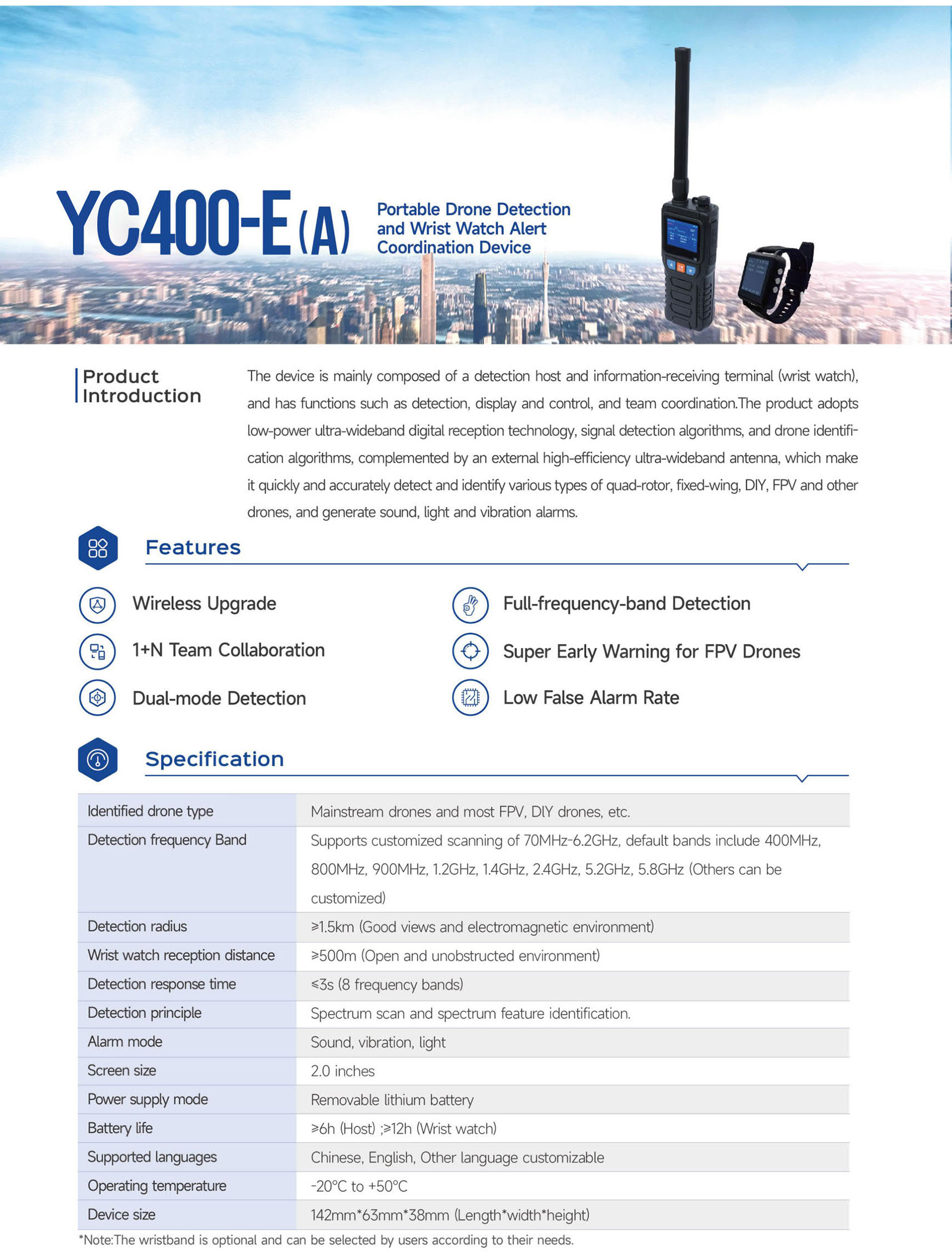 Yc400 E A Portable Drone Detection And Wristw 1