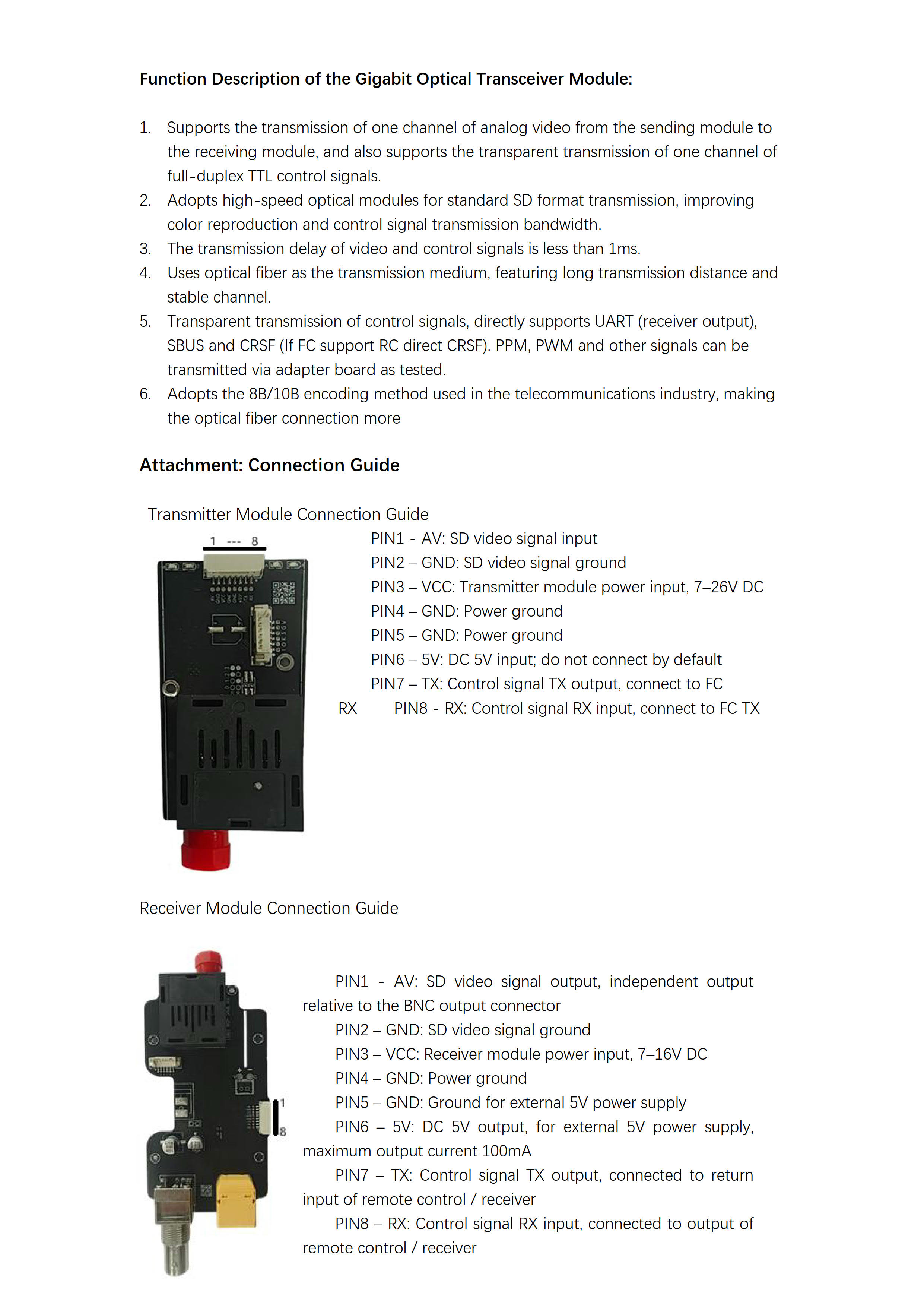 Sd Video And Ttl Signal Transceiver Module 2
