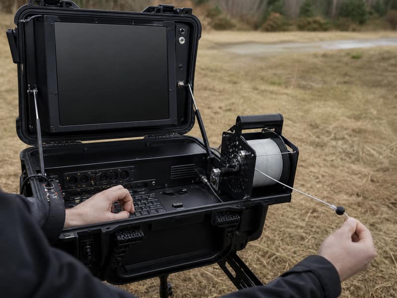 Fiber Optic UAV Communication Systems ground station