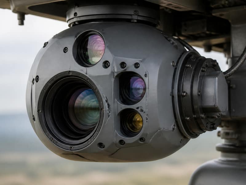 Electro-Optical Systems gimbal close-up